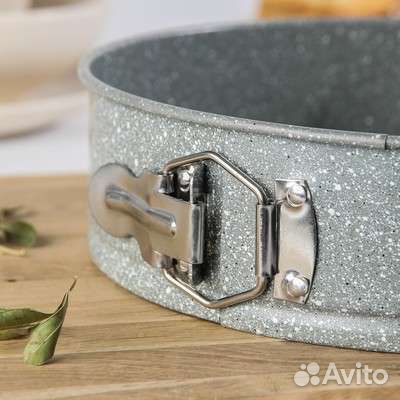 Разьемная Форма для выпечки круг 3шт мрамор