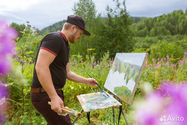 Мастер-класс на выезде (картина маслом)