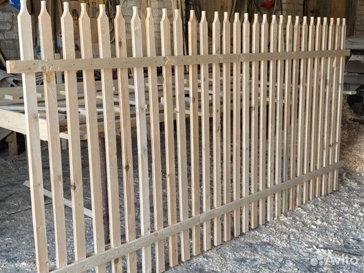 Штакетник деревянный, забор, рейки