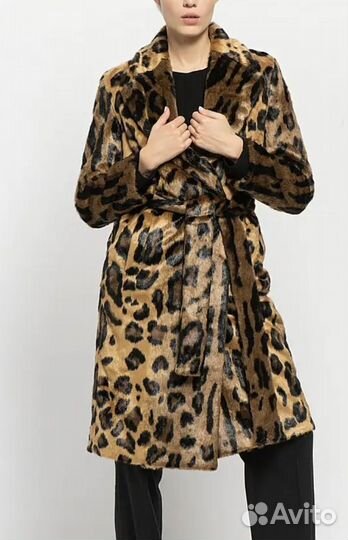 Шуба леопардовая осень-зима Seventy H&M