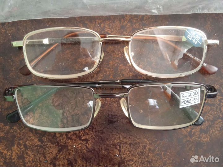 Оправы с линзами новые PD 62-64 +8,0 и S + 600D