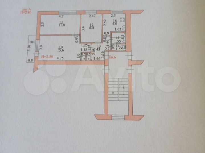 3-к. квартира, 49,9 м², 2/5 эт.