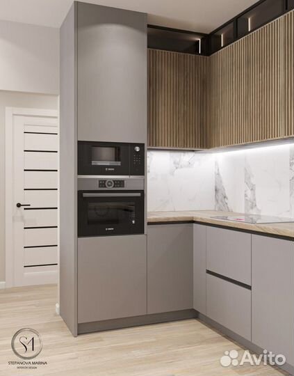 Кухня в потолок на заказ в рассрочку