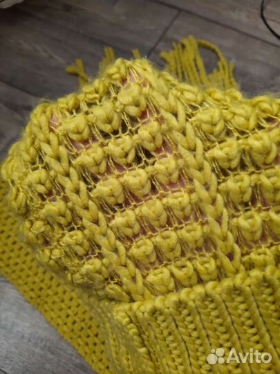 Шапка женская вязаная+шарф