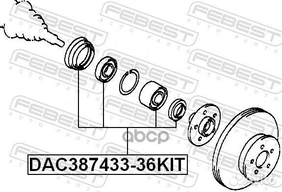 Подшипник ступицы передний toyota RAV4, corona