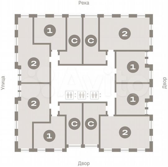 Квартира-студия, 35,4 м², 4/25 эт.
