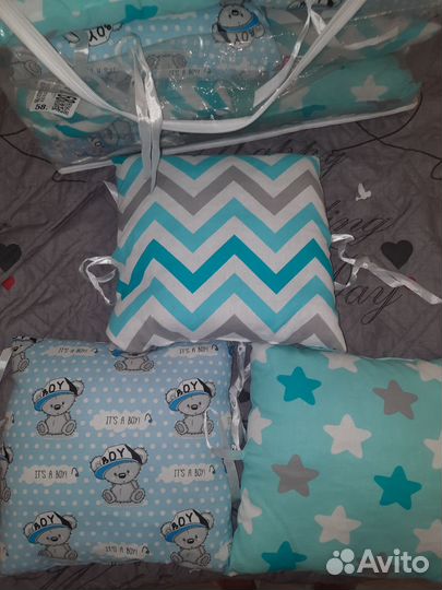 Бортики в детскую кроватку для мальчика