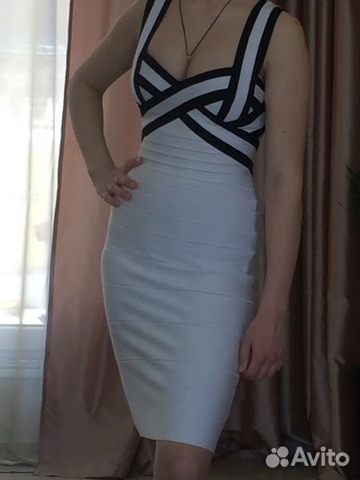 Платье Herve Leger, белое