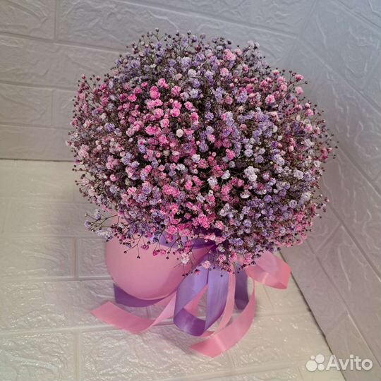 Гипсофила в шляпной коробке