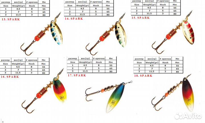 Испанские рыболовные блёсна Lukris Mapso