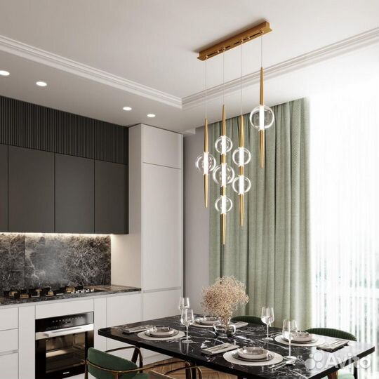 Люстра подвесная на кухню модерн