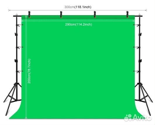 Фотофоны 2Х1.6М красный и синий, зеленый(хромакей)
