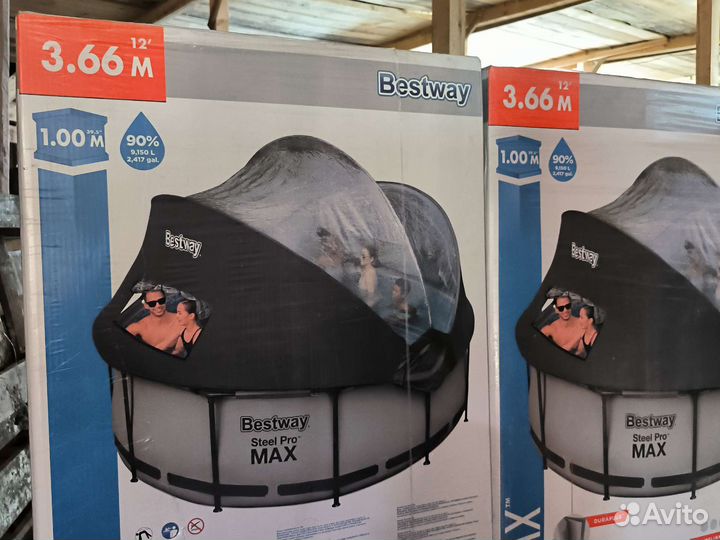 Каркасный бассейн Bestway 5619N 366на100 с куполом