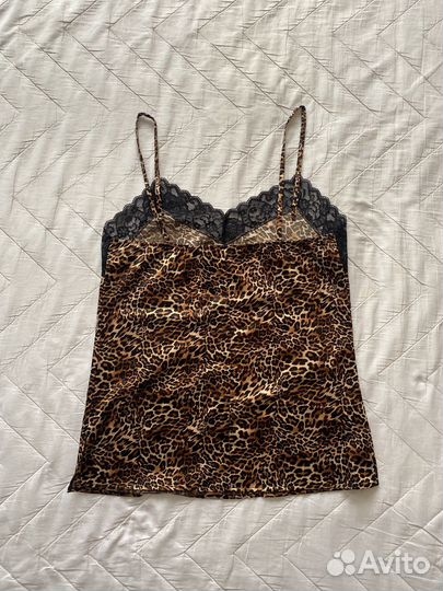 Топ в бельевом стиле леопардовый