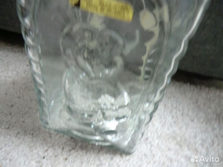 Стеклянный штоф с рисунком мишки 0.5л