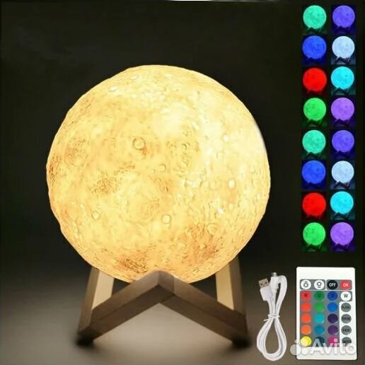 Светильник ночник луна