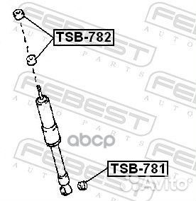 Втулка амортизатора зад прав/лев TSB782 Febest