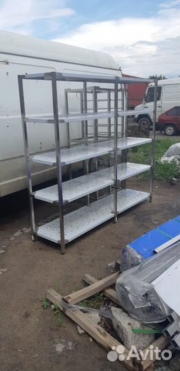 Стеллажи из нержавеющей стали разборные 4,5 полок