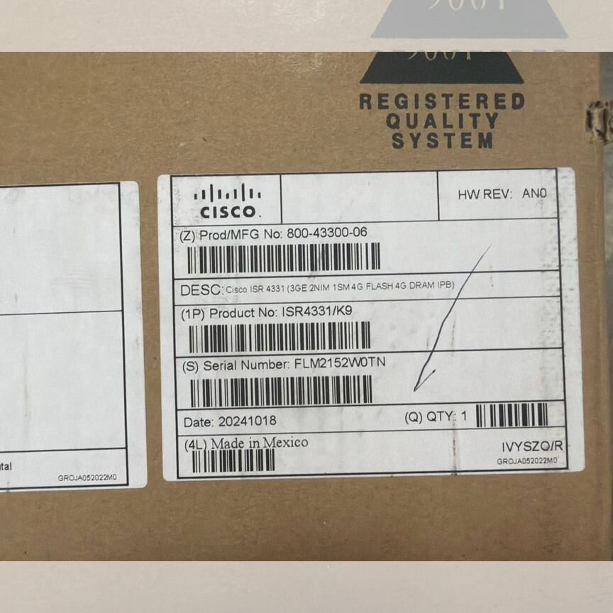 [ISR4331] Cisco /K9 Новый Isr4331