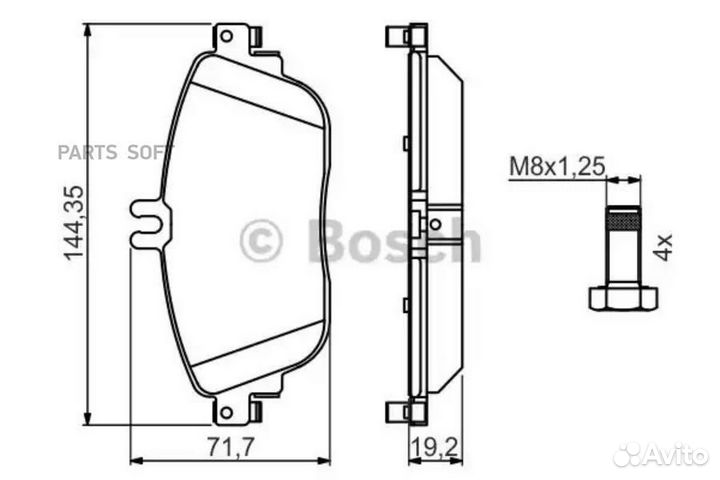 Колодки торм.пер. mercedes-benz A W176, B W246 1.8-2.0 12