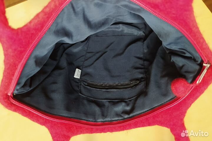 Сумка валяная шерстяная на молнии, Непал