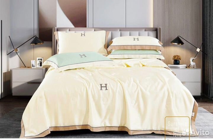 Постельное белье евро hermes tencel