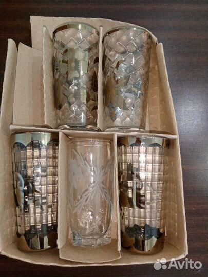 Стаканы высокие богемия