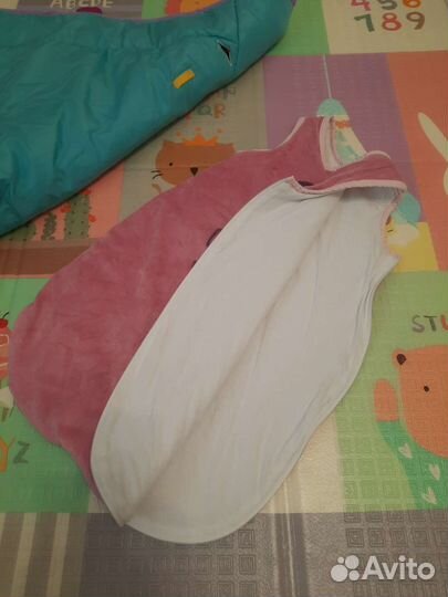 Спальный конверт плюшевый демисезонный