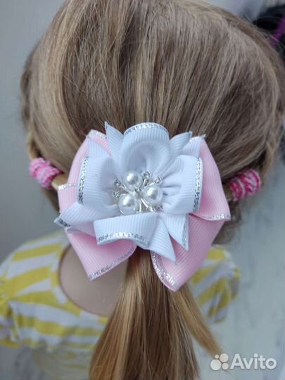 Бант на волосы, резинка, украшение