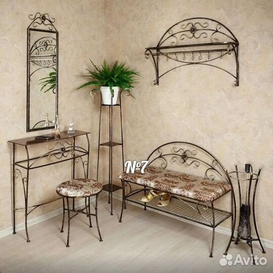 Кованая банкетка №1