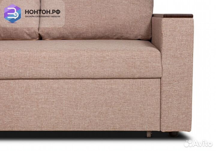 Диван угловой дельфин Тайлер светло-коричневый