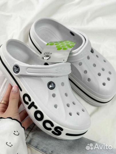 Crocs(Кроксы), (Крокс).белые
