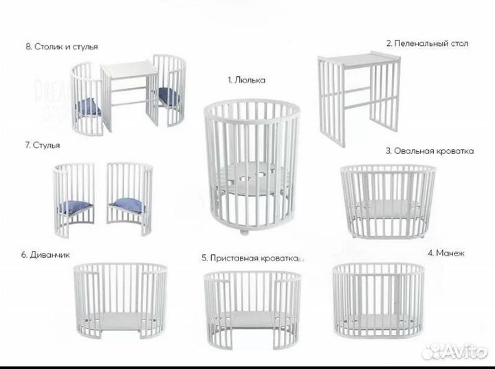 Детская кроватка трансформер