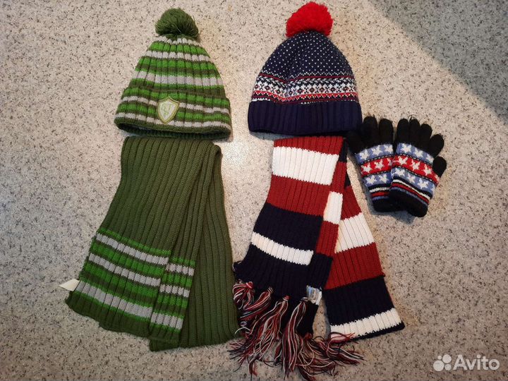 Зимние комплекты (шапка +шарф) 50-52