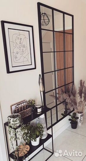 Зеркало окно настенное интерьерное