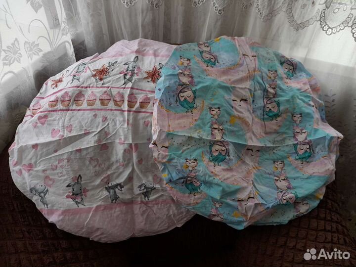 Простынь на резинке на круглую кровадку