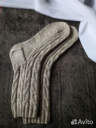 Носки шерстяные вязаные