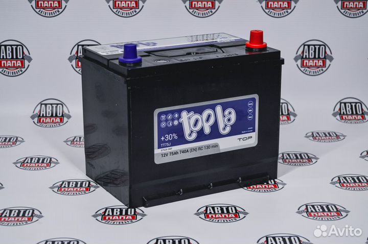 Автомобильный аккумулятор Topla Тор Asia 75Ah