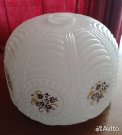 Плафон для люстры стеклянный большой