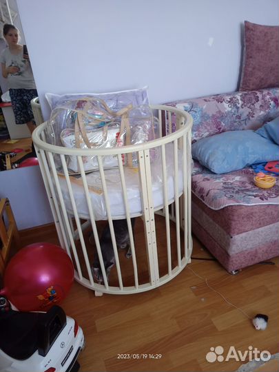 Матрас на круглую,овальную кроватку