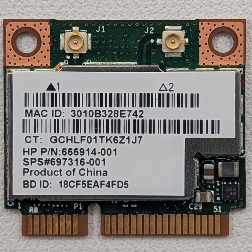 [666914-001] Wi-Fi Модуль 697316-001, Bcm943228hnb