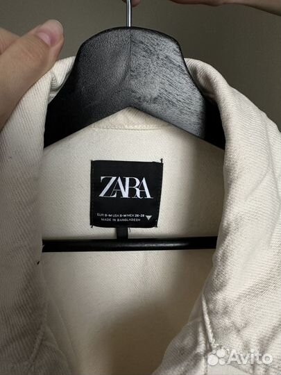 Джинсовая рубашка Zara женская