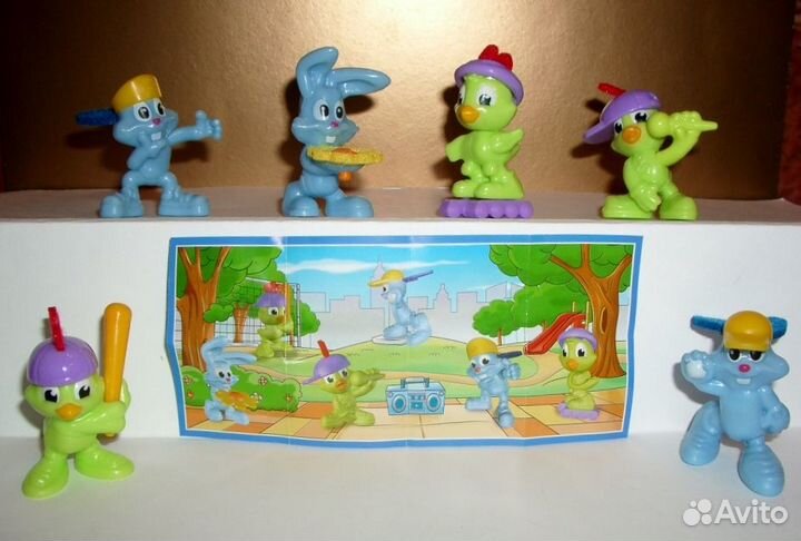 Киндер пасхальные цыплята лягушки, бархатные зайцы