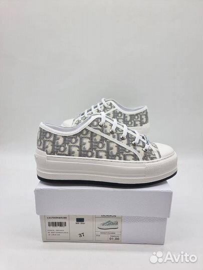 Кеды женские Christian Dior CD текстиль серые