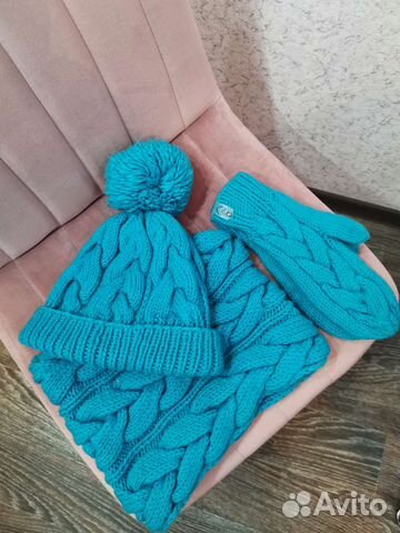 Комплект шапка и снуд женский