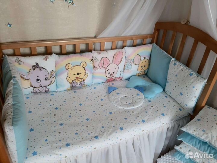 Бортики в детскую кроватку новые