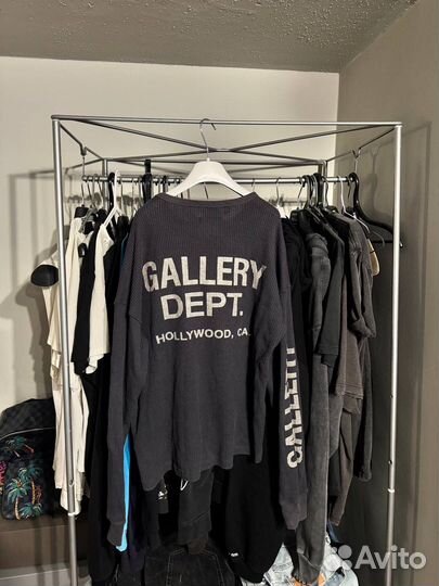 Лонгслив Gallery Dept Black Logo Оригинал