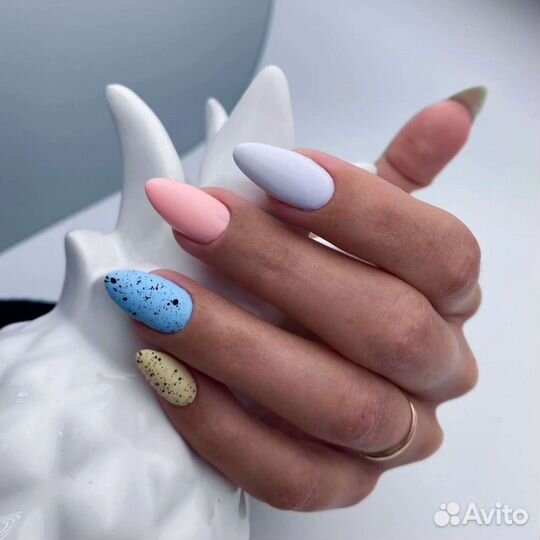 Маникюр, выравнивание, укрепление, покрытие гель-л