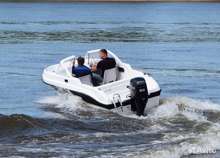 Новый катер Неман 450 Open стеклопластиковый