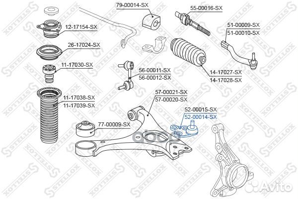 Шаровые опоры 52-00014-SX Stellox